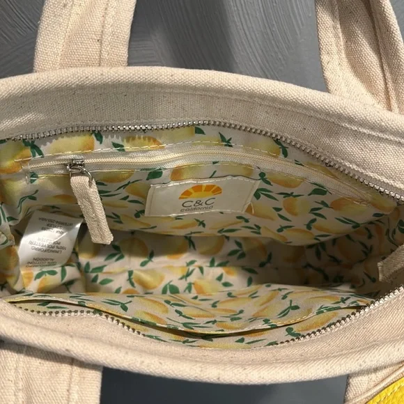 C&C California | Capri Lemon Tote with Coin Purse | NWT - Picture 3 of 3
